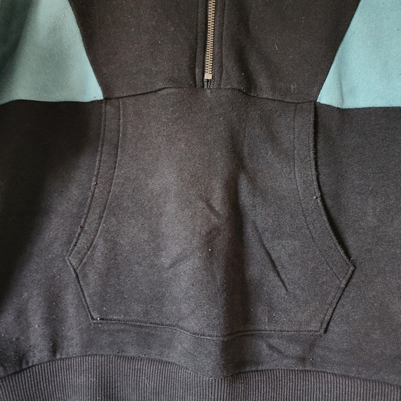 American Eagle Outfitters Womens Colorblock Zip-Up Sweater Black, Blue, Cream XS - Picture 4 of 8